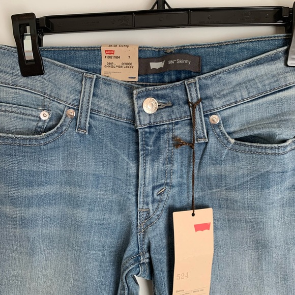 NEW Levi blue jeans!  Size 26 524 Skinny - Picture 6 of 7